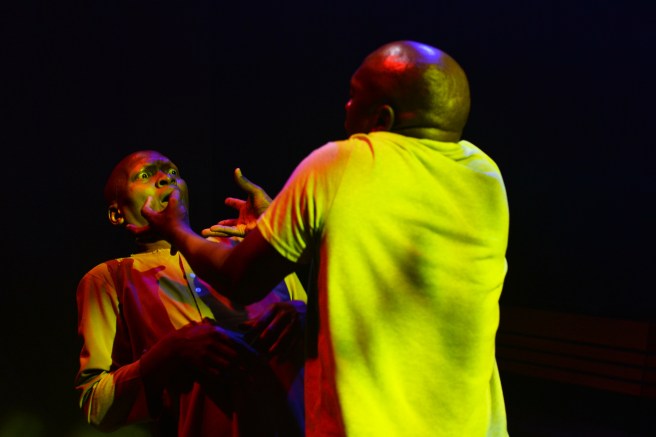 Warren masemola (left) and Siyabonga Thwala into their storytelling