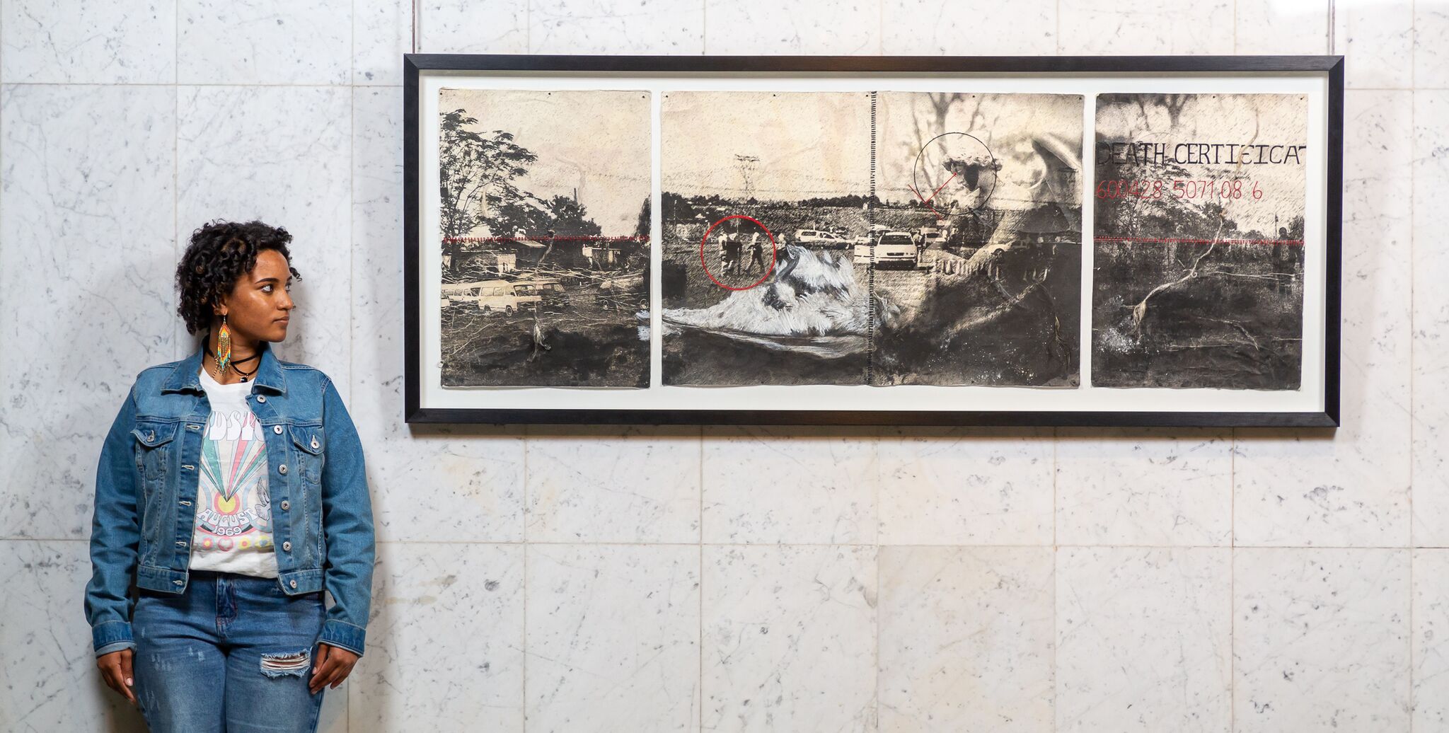 S Angelique Patricia Mary Bougaard (University of Johannesburg) Crucified Mixed media drawing on handmade paper