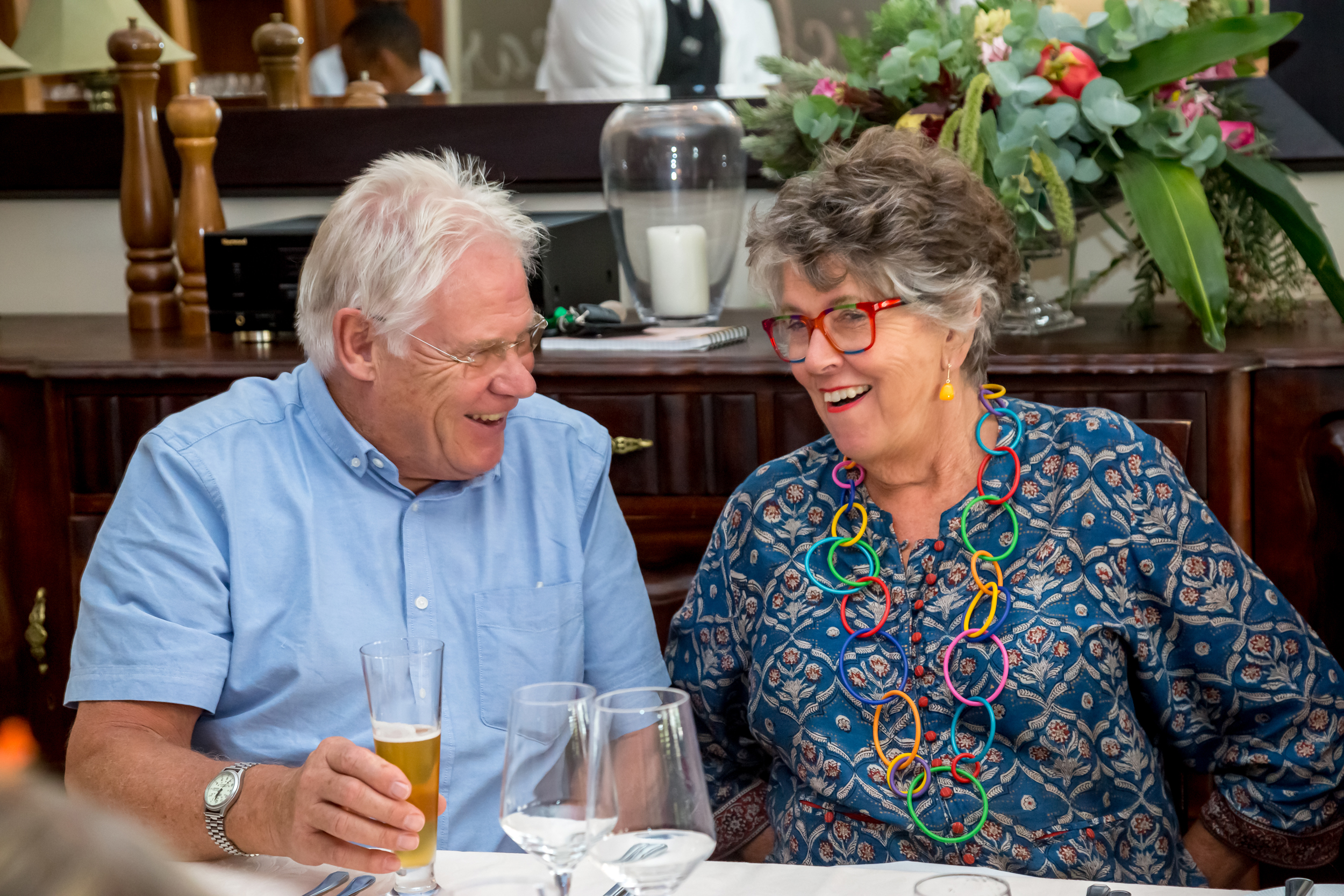Prue Leith and partner
